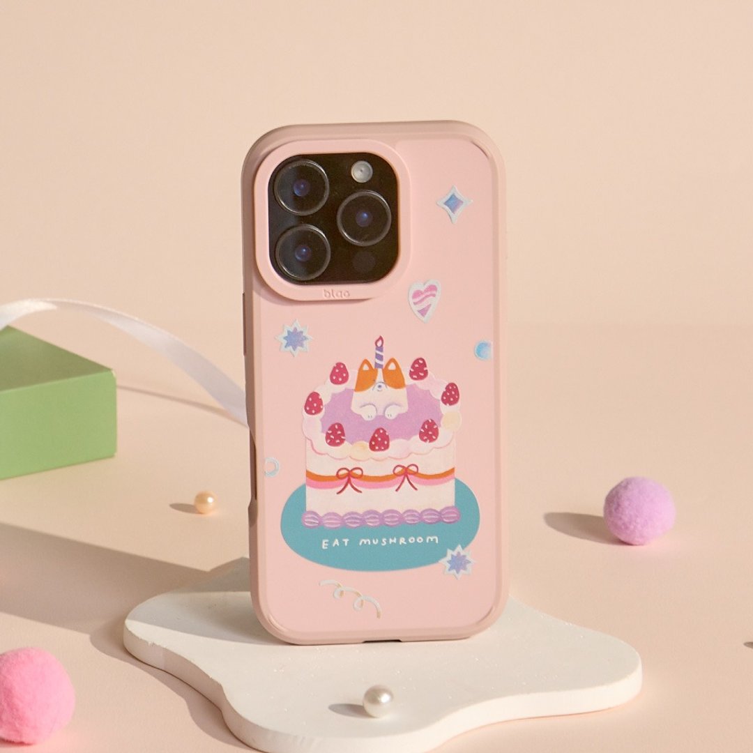 食菇Happy Birthday峡谷强悍MagSafe iPhone手机壳 - 手机壳/手机套 - 塑料 卡其色