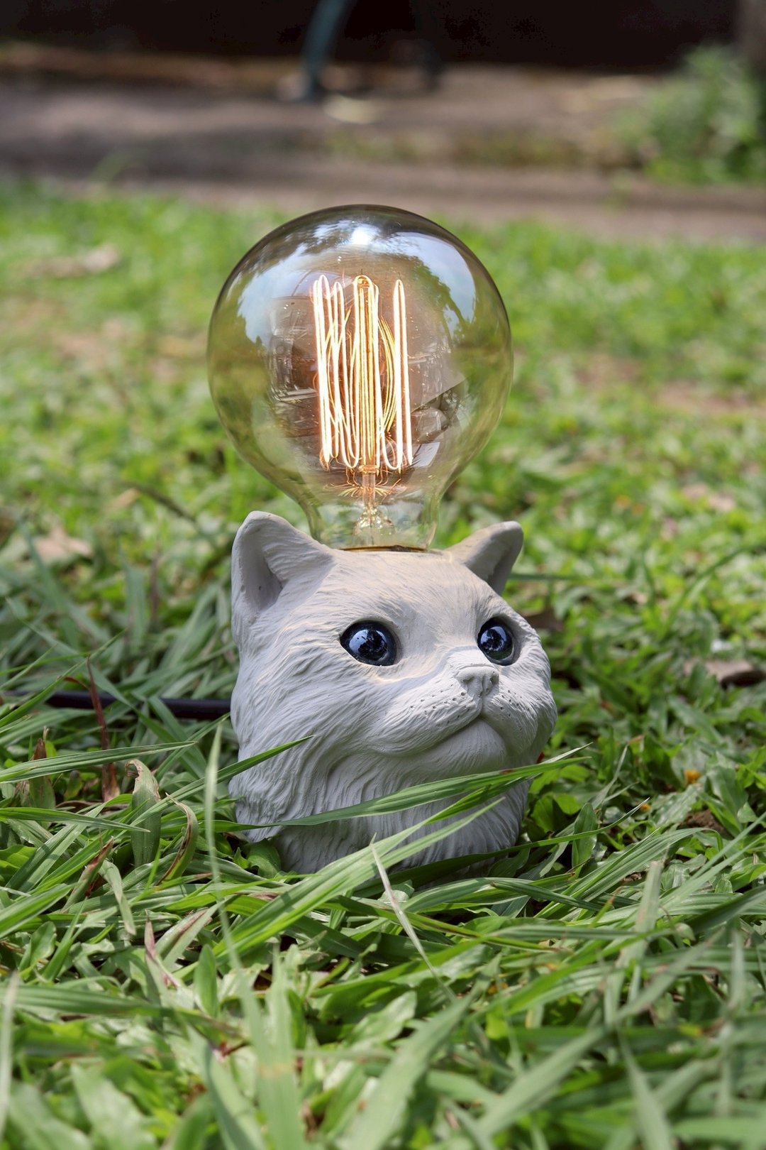 曙 MUSE 金吉拉二代猫水泥灯 USB 灯 手作 LED 灯 礼物 创意 定制化 - 灯具/灯饰 - 水泥 