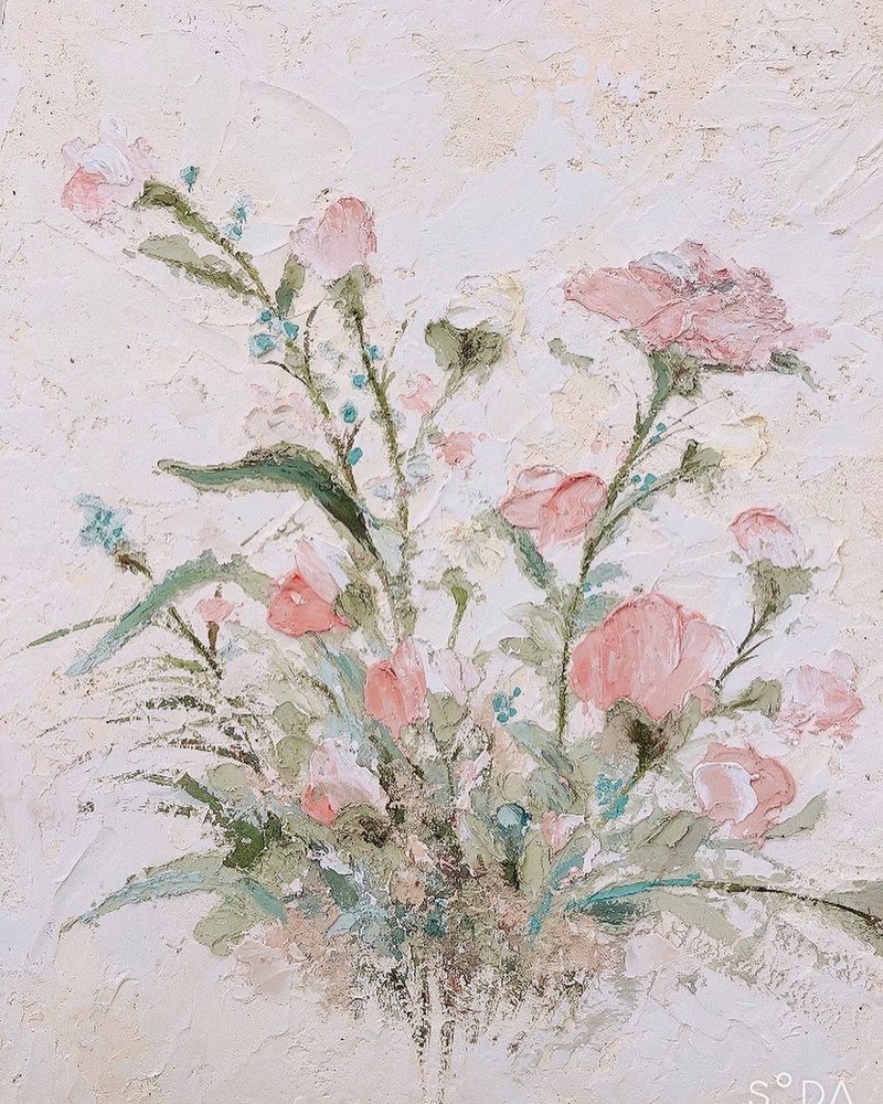 花间田园刮刀画 - 插画/绘画/写字 - 其他材质 