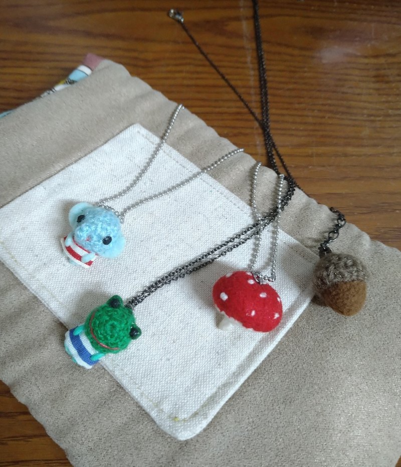 森林 项链  (毛线布作复合材质) - 项链 - 其他材质 多色