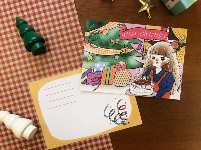 圣诞节 明信片 复刻回忆-圣诞节一起庆祝 - 卡片/明信片 - 纸 