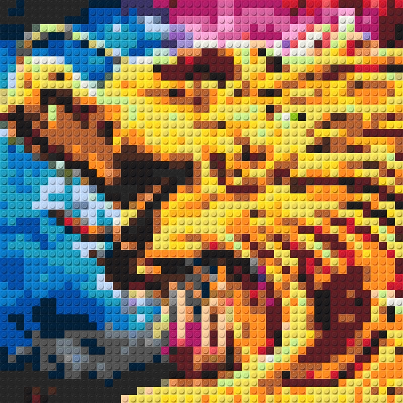 【定制 • 新年礼盒】标准尺寸积木画 手作 设计 疗愈小物 - 红包/春联 - 塑料 红色