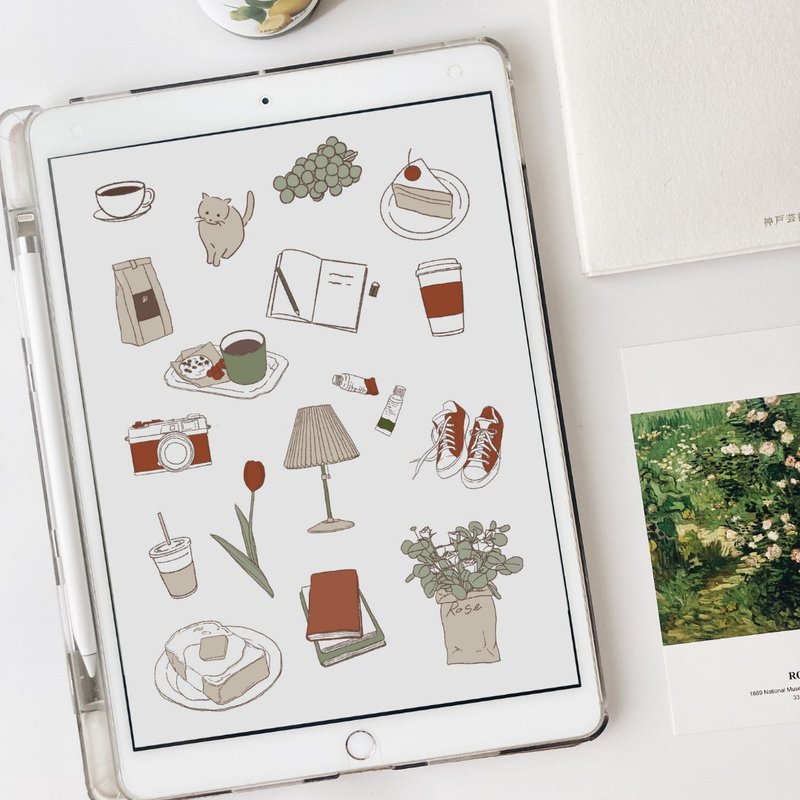 [Digital sticker] illustration_mix - 电子手帐及素材 - 其他材质 