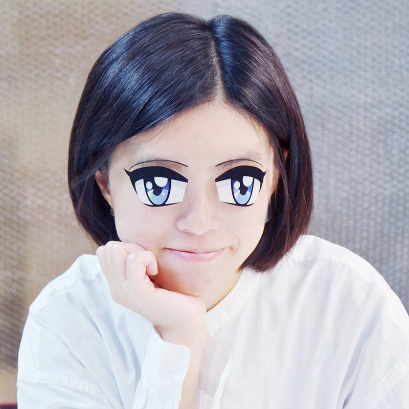 白目变脸贴-动漫大眼(看得见) 派对 婚礼 直播 - 贴纸 - 防水材质 