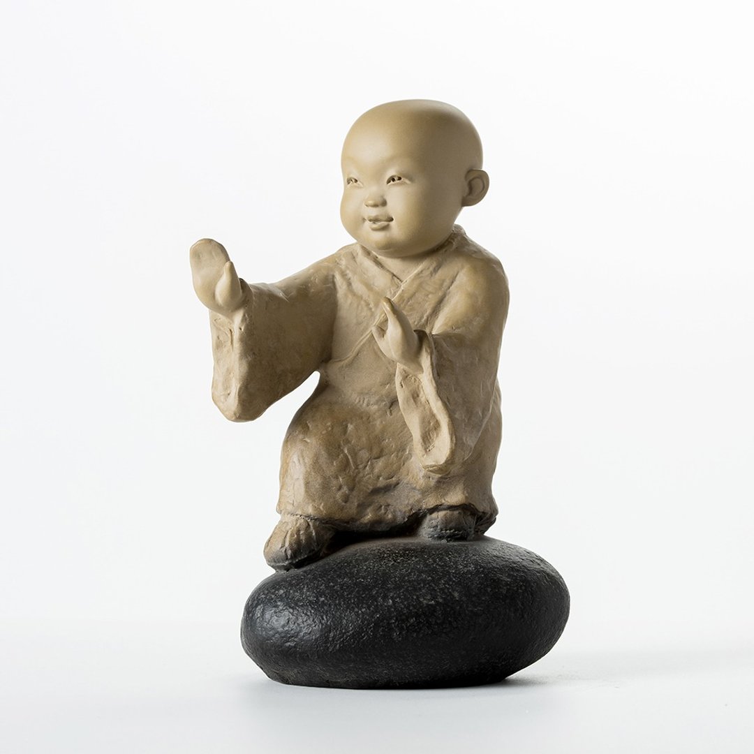 蓄势待发小沙弥-林昭发老师雕塑系列 - 玩偶/公仔 - 树脂 多色