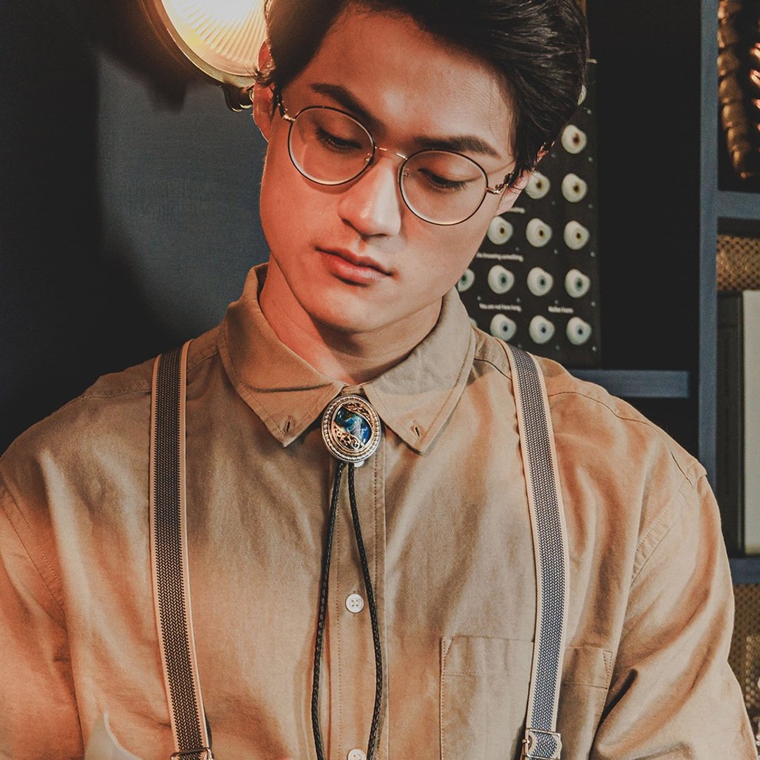 皇家经典 保罗领带 Bolo Tie 真皮 皮革项链 皮绳领带 长项链 - 领带/领带夹 - 真皮 金色