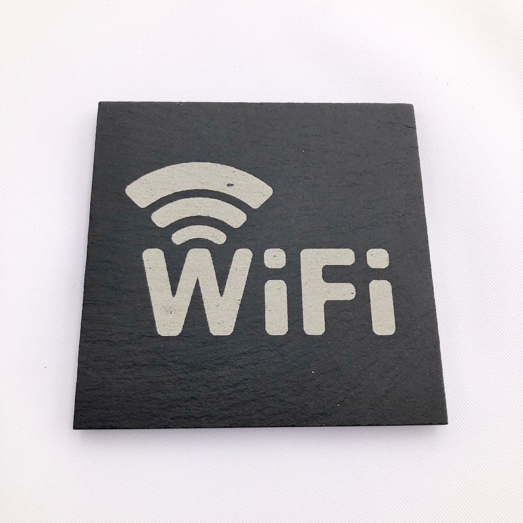 更别致的 WiFi标志 公共标示牌 无在线网标示牌 咖啡厅WIFI标示牌 - 墙贴/壁贴 - 石头 黑色
