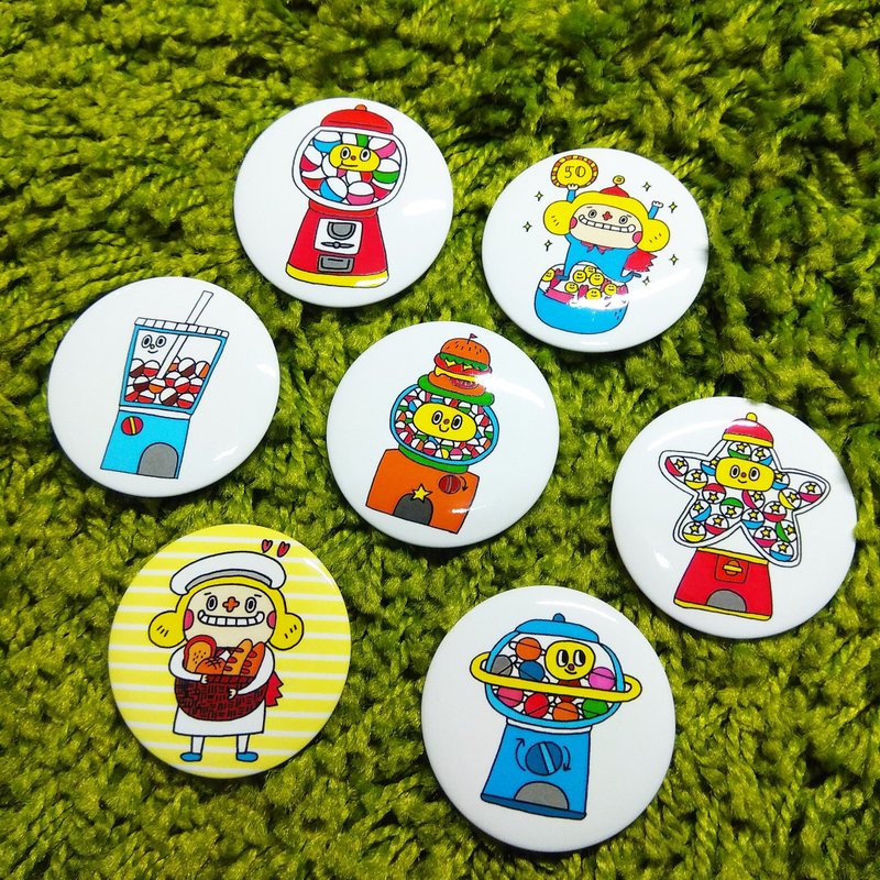 花大鼻新图案徽章 - 徽章/别针 - 塑料 多色