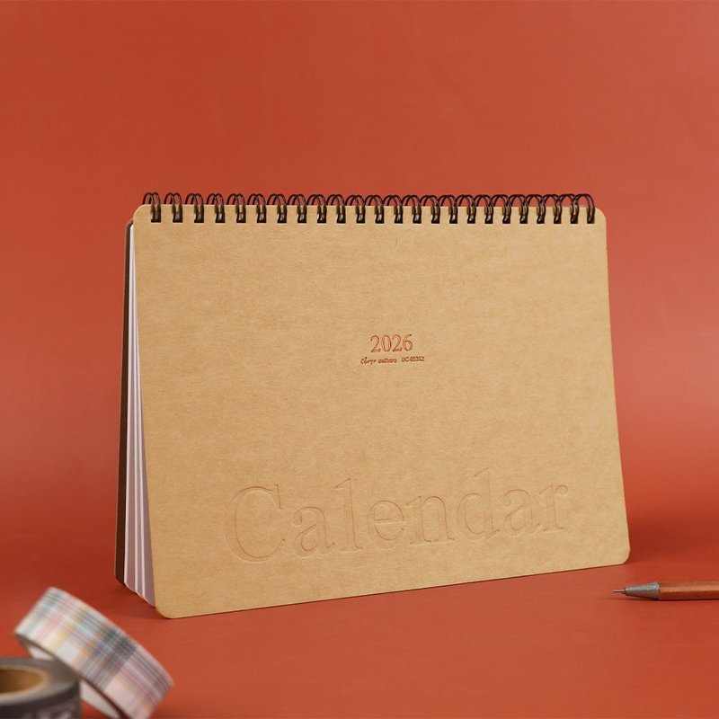 Chuyu  2026年A5/25K双圈绘图本月历/桌历/台历/涂鸦手记 - 年历/台历 - 纸 多色