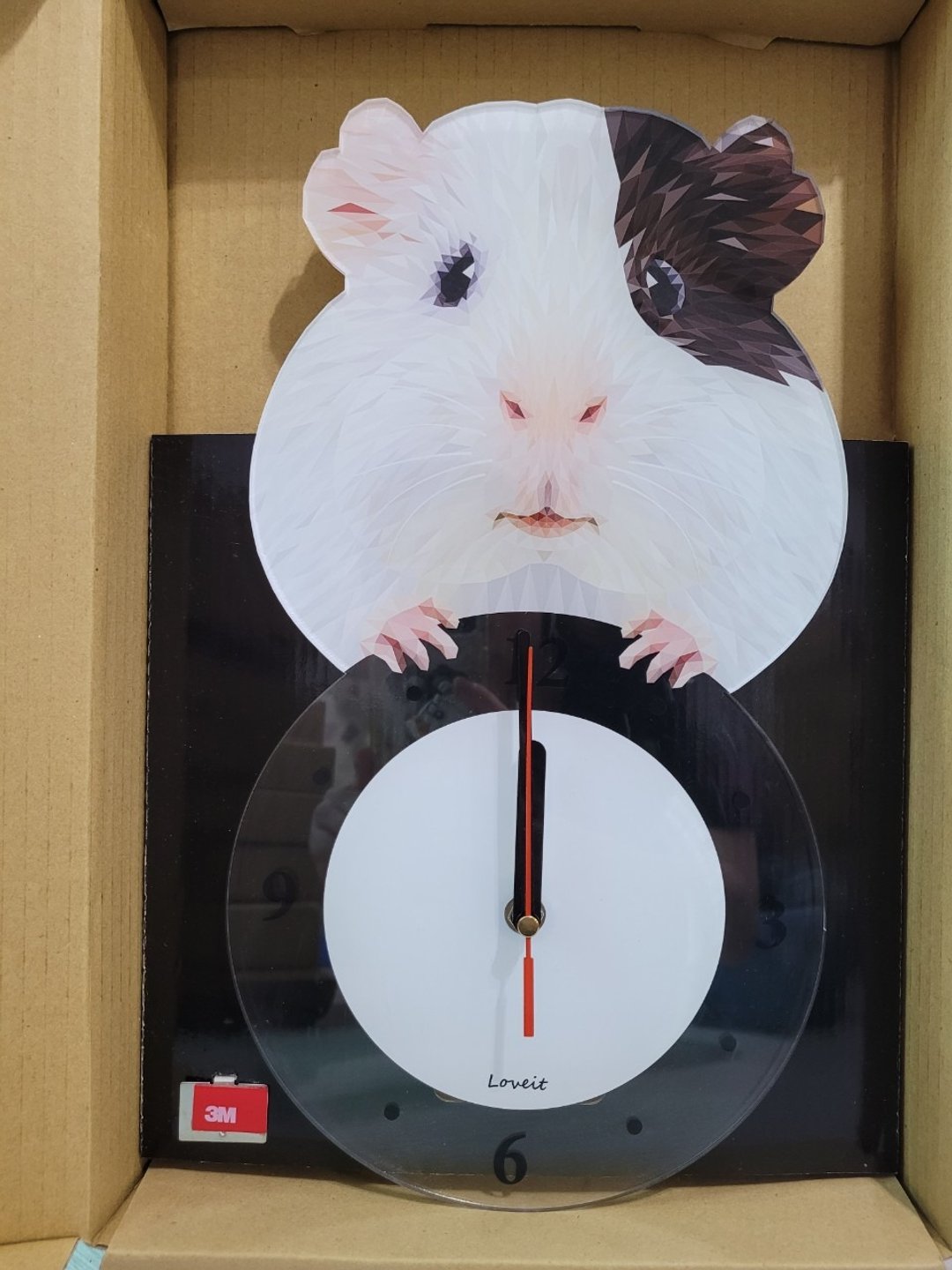 Loveit 角面设计  生活挂钟现货  ( 单边 巧克力 天竺鼠 ) - 时钟/闹钟 - 压克力 