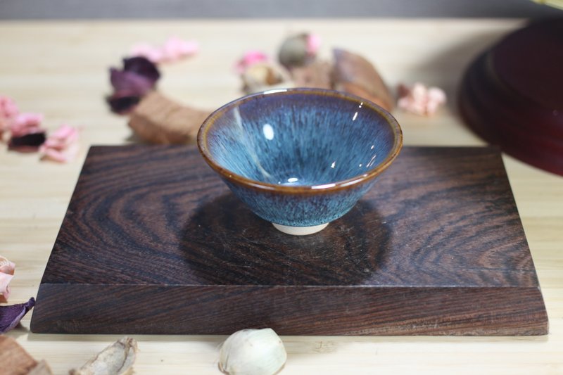 【送礼好物】70ml 天目釉 斗笠茶杯 酒杯 莺歌名家叶敏祥作 - 茶具/茶杯 - 瓷 