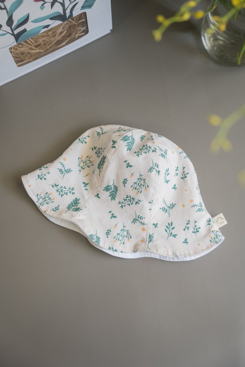 夏日绿野 手作宝宝渔夫帽 - 婴儿帽/发带 - 棉．麻 绿色