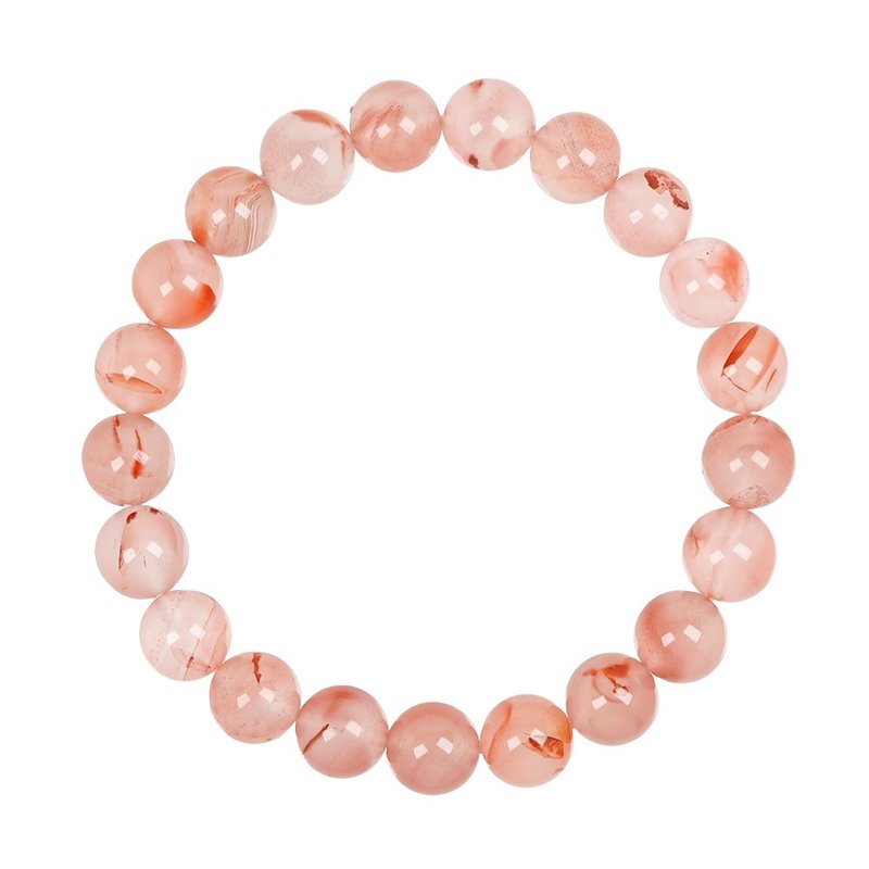 【正佳珠宝】南红玛瑙 顶级玉化荔枝冻 8.8-9.3mm 南红玛瑙手珠 - 手链/手环 - 半宝石 多色