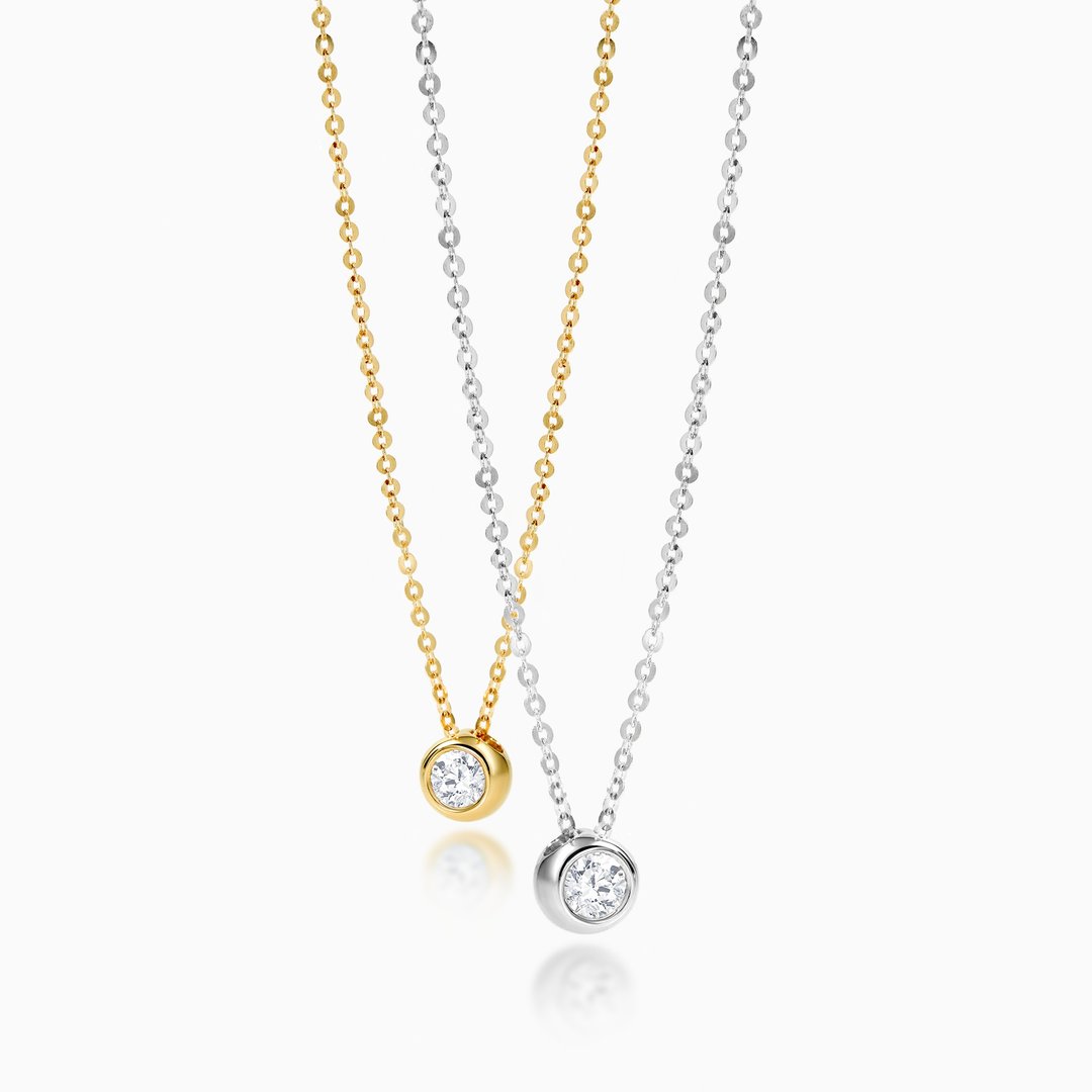 18K玫瑰金AUDREY H.单钻项链【Frankness Jewellery】 - 锁骨链 - 贵金属 多色