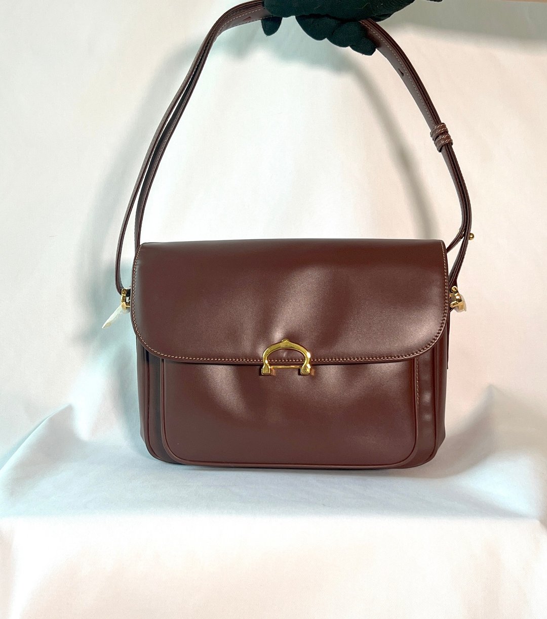 CARTIER Mastline Shoulder Bag 侧背包 斜孭袋 日本中古vintage - 侧背包/斜挎包 - 真皮 红色