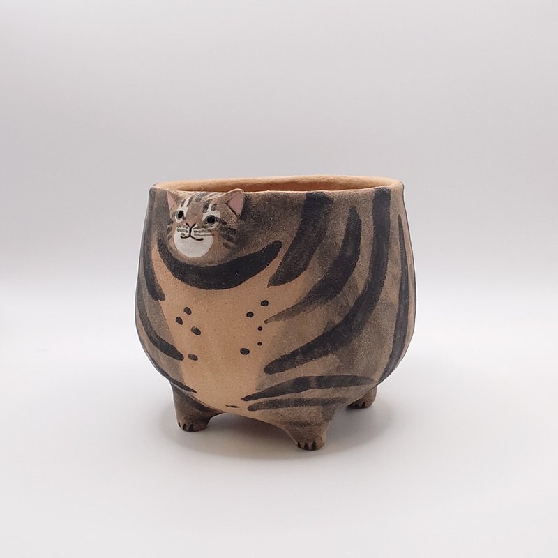 虎斑猫杯杯 - 其他杯子 - 陶 