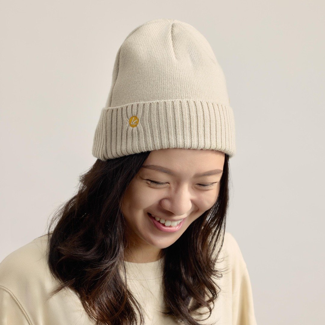 美丽诺羊毛帽_桦木白 - 帽子 - 棉 