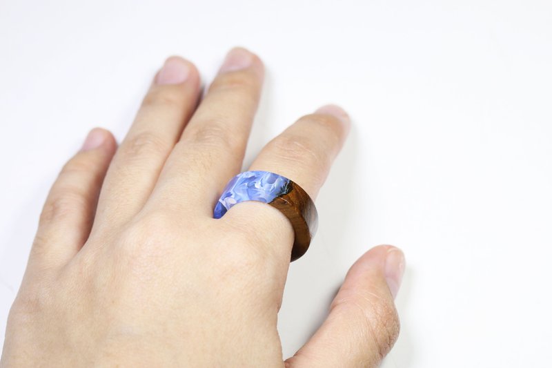 Your nympheart ring - Circle shape / Teak wood - 戒指 - 木头 多色