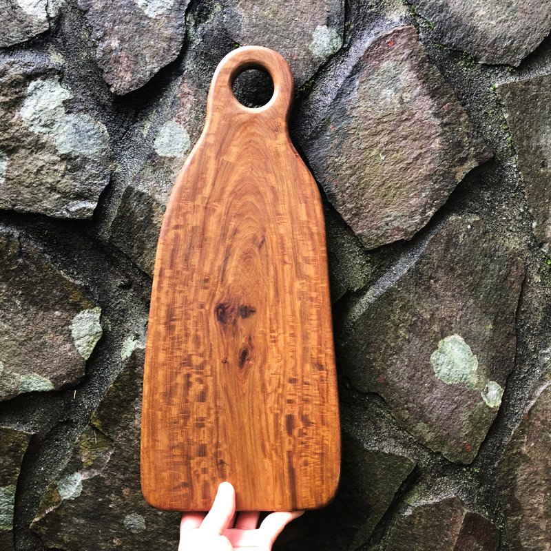 木合金设计/天然自然形原木盘/砧板/餐盘/巴拉圭紫檀/特选水波纹 - 托盘/砧板 - 木头 咖啡色