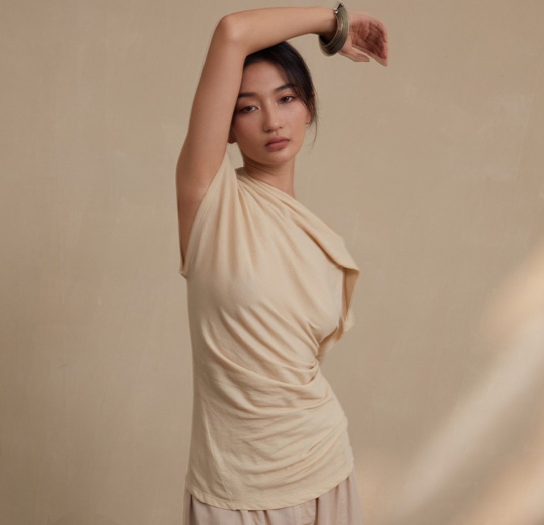 【天然棉】新中式复古 肌理感/露肩修身上衣 - 女装上衣 - 棉 多色