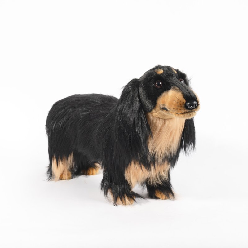 Hansa 8511-黑棕色腊肠犬 62厘米 - 玩偶/公仔 - 环保材料 黑色