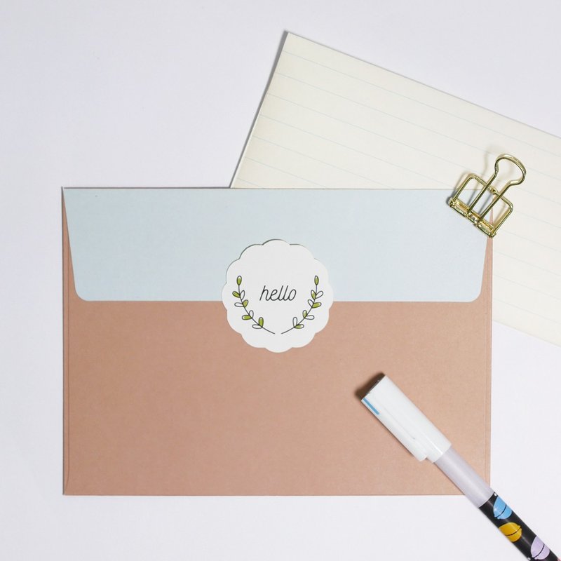 Hello | 信封贴纸 - 贴纸 - 纸 白色