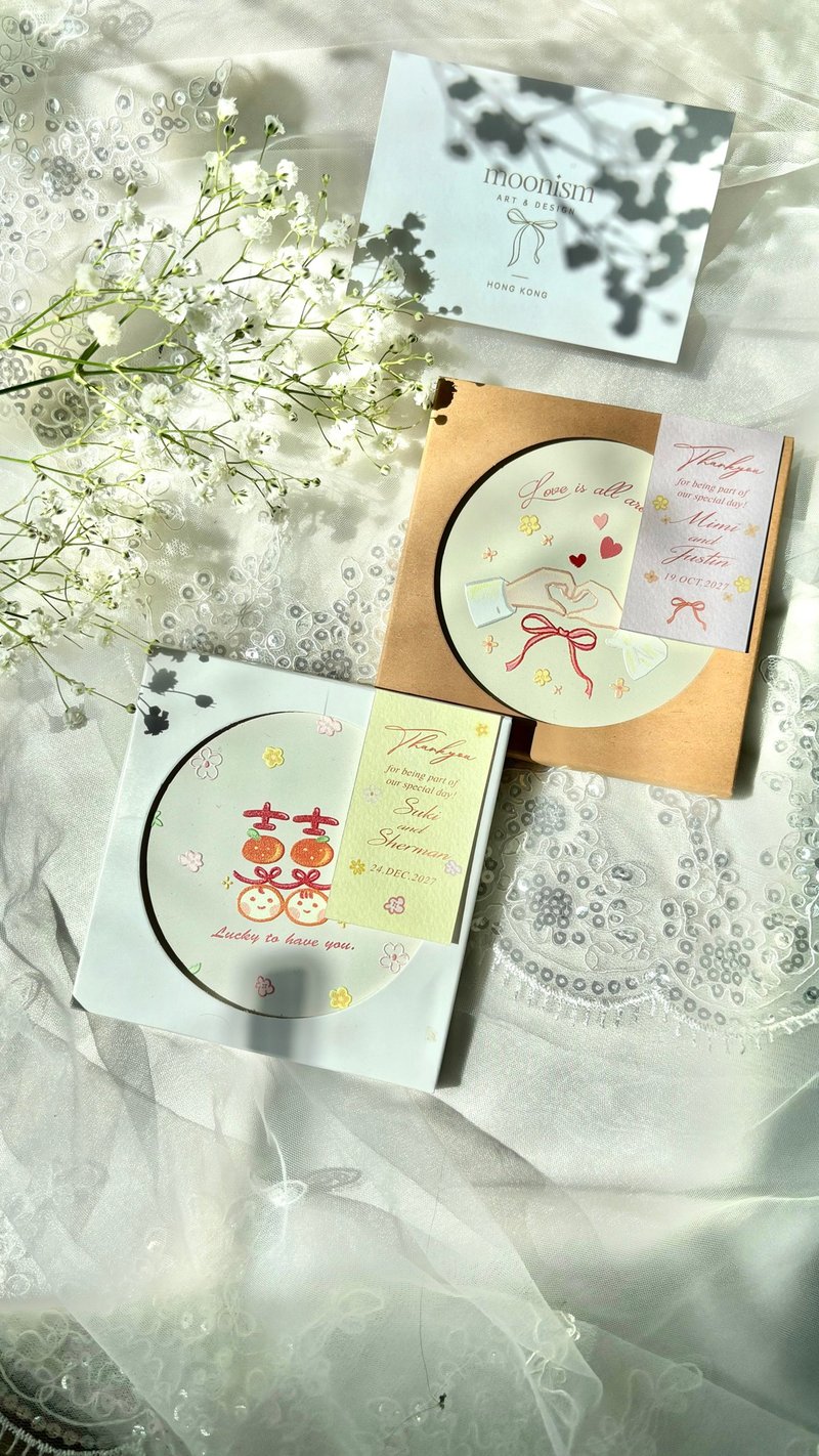 moonism【定制化礼物】立体插画杯垫 - 杯垫 - 瓷 