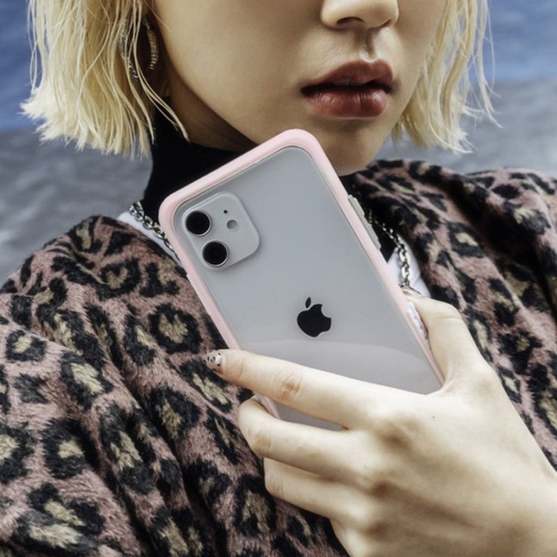 送品牌挂绳 iPhone 13系列 ReNMD抗污防摔手机壳-透粉堆叠 - 手机壳/手机套 - 塑料 黑色