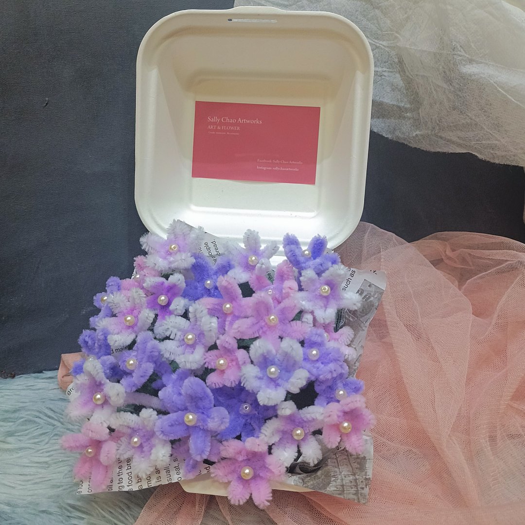 毛根花便当盒 盆花 插花 礼物  企业包办 企业合作 团课 - 插画/绘画/写字 - 棉 