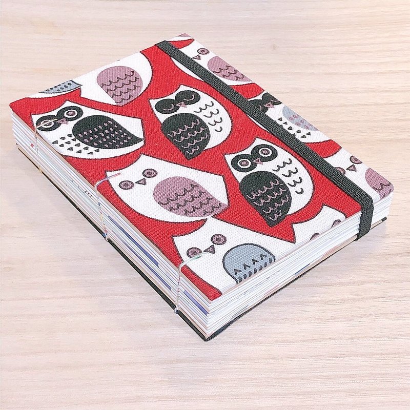 红の猫头鹰 - 2023 无时效 A6 无时效手缝手帐本 - 笔记本/手帐 - 纸 