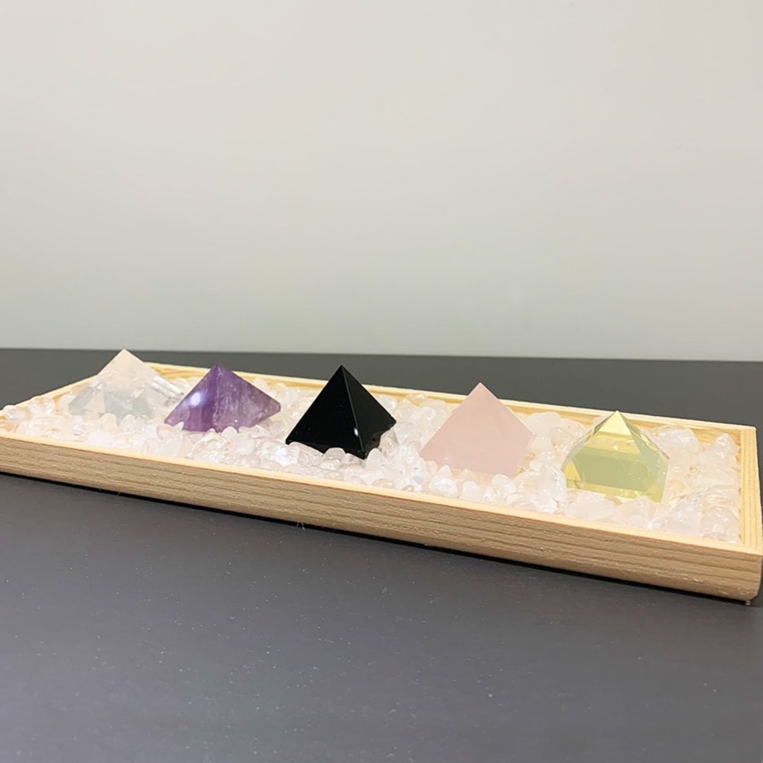 【送礼必备礼物】-水晶塔能量套组 办公室设备摆饰 摆件 - 摆饰 - 宝石 多色
