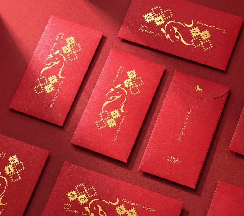 快速出货。2026马年红包袋・专属猫咪狗狗插画设计・企业定制LOGO - 红包/春联 - 纸 