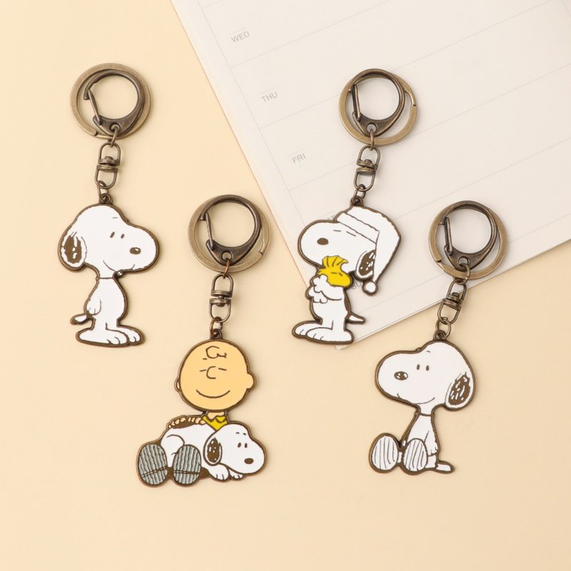 Peanuts史努比金属钥匙圈-Snoopy 查理布朗 woodstock 公仔吊饰 - 钥匙链/钥匙包 - 其他金属 多色
