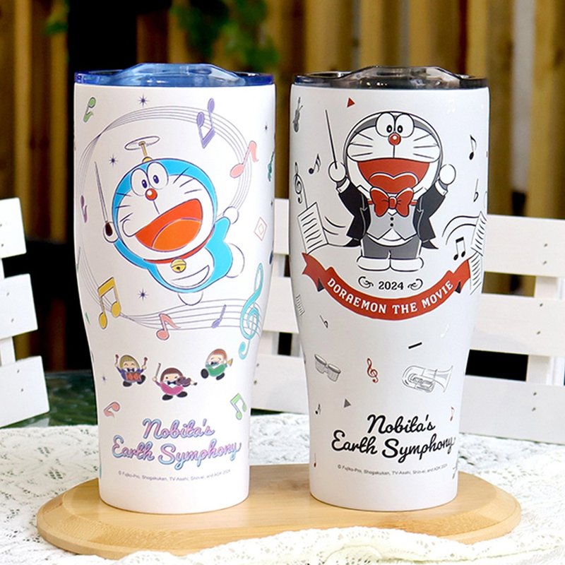 【Doraemon 哆啦A梦】不锈钢真空酷乐杯 冰霸杯900ml-二款可任选 - 保温瓶/保温杯 - 不锈钢 紫色