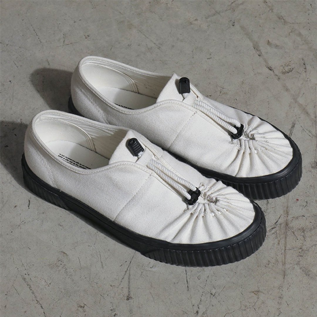 Anglerfish Shoes 褶皱结构抽繩硫化鞋 - 女款运动鞋/球鞋 - 其他材质 白色