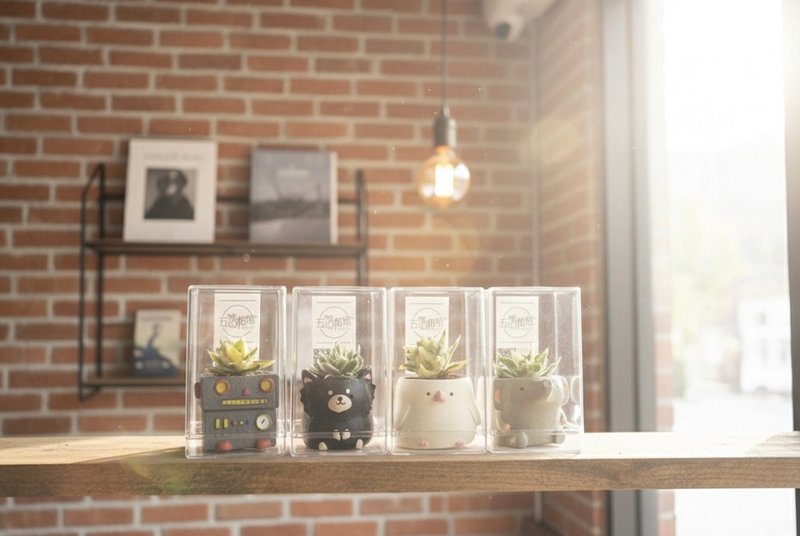 手作仿真龙舌兰黏土盆 - 植栽/盆栽 - 粘土 绿色