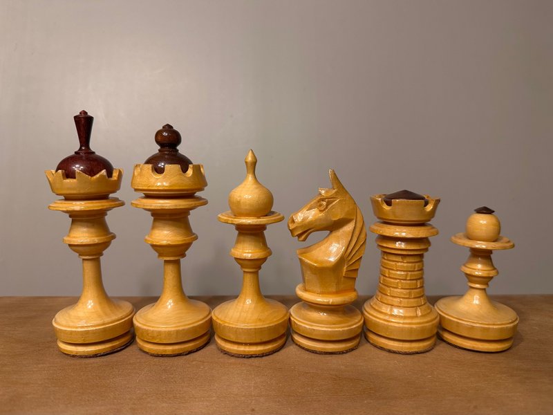 1960 至 1979 年间的苏联/俄罗斯原装象棋组 - 桌游/玩具 - 木头 白色