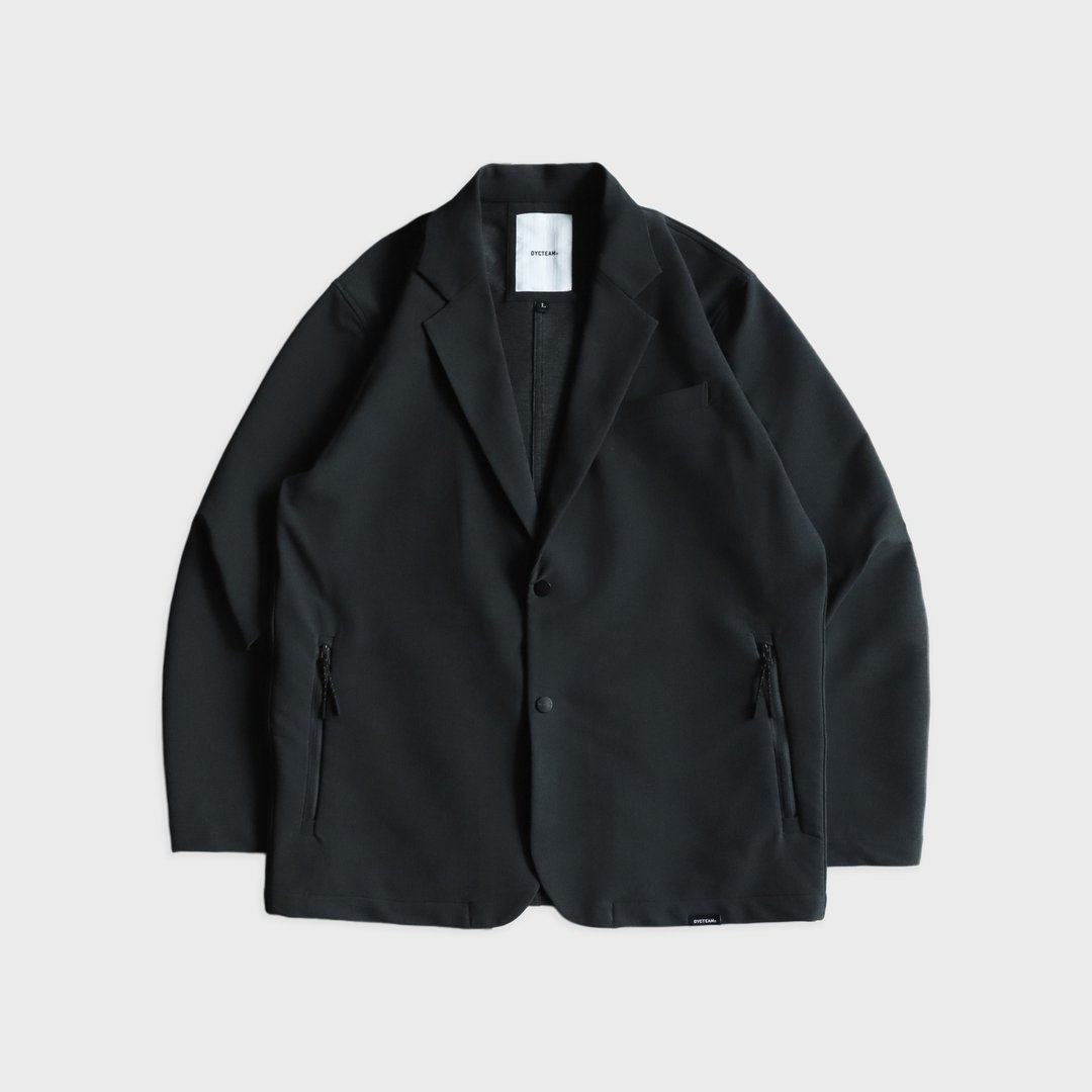 DYCTEAM - RePET Melange loose blazer (gray black) - 男装外套 - 其他材质 黑色