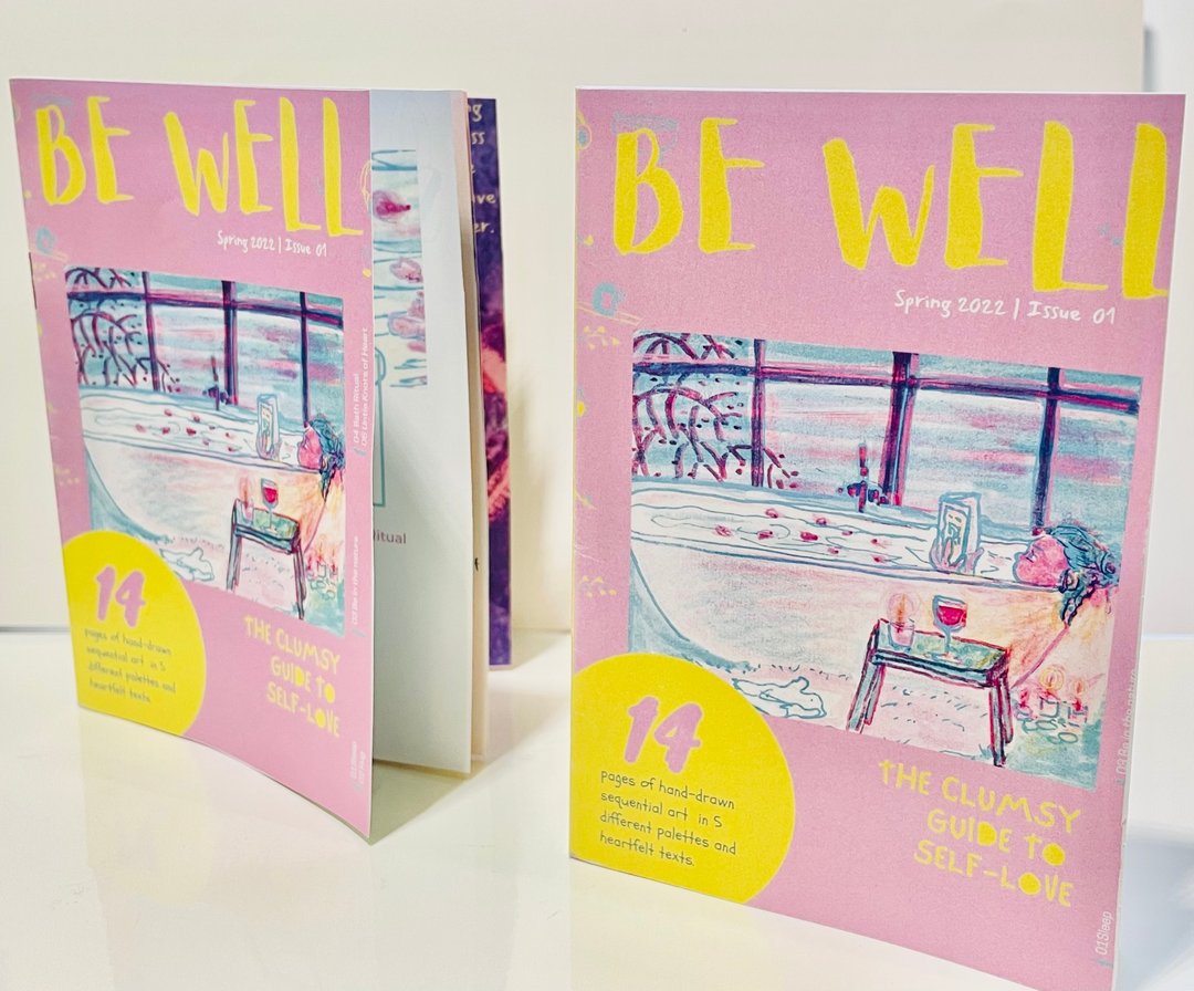 16页漫画zine / Be Well-自爱的笨拙指南 治愈小志 - 刊物/书籍 - 纸 粉红色