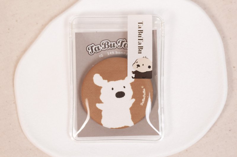 堡弟 瓦那犬 画布小徽章 R 4.4cm - 其他 - 棉．麻 咖啡色