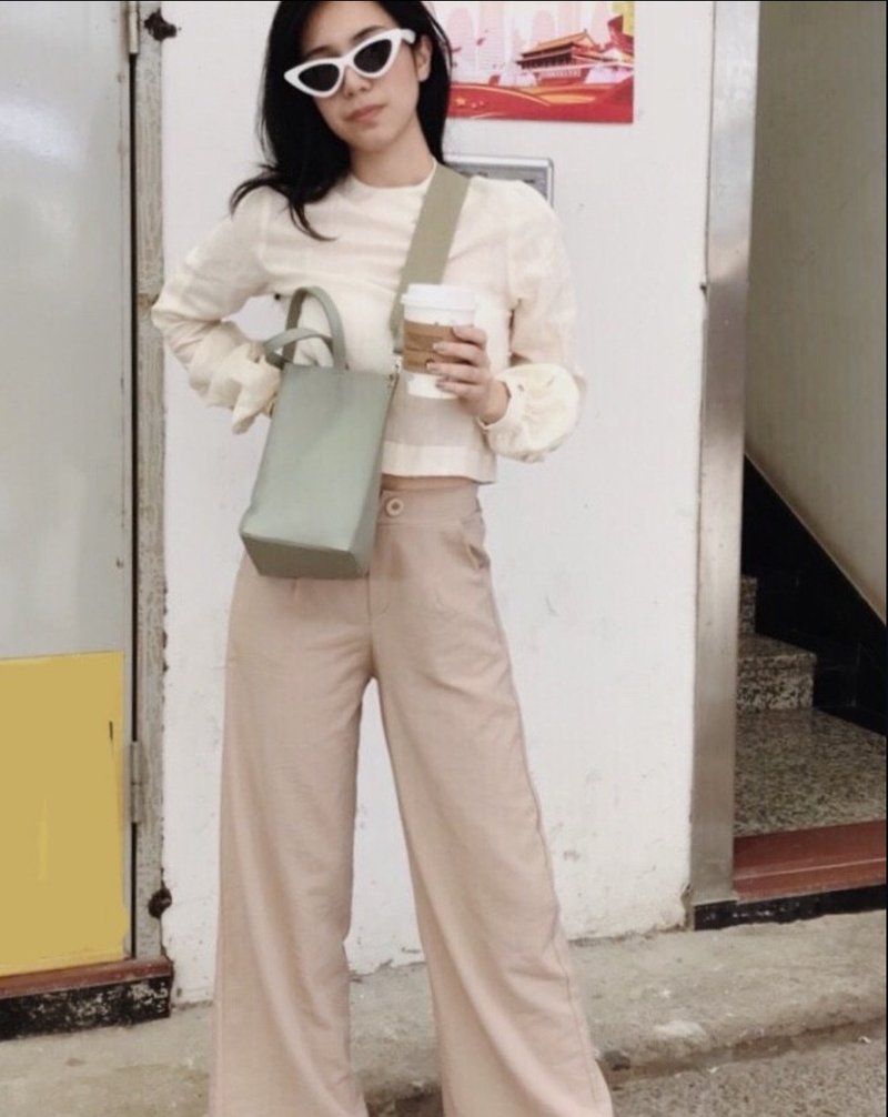 MOLLY PANTS - 女装长裤 - 其他材质 卡其色