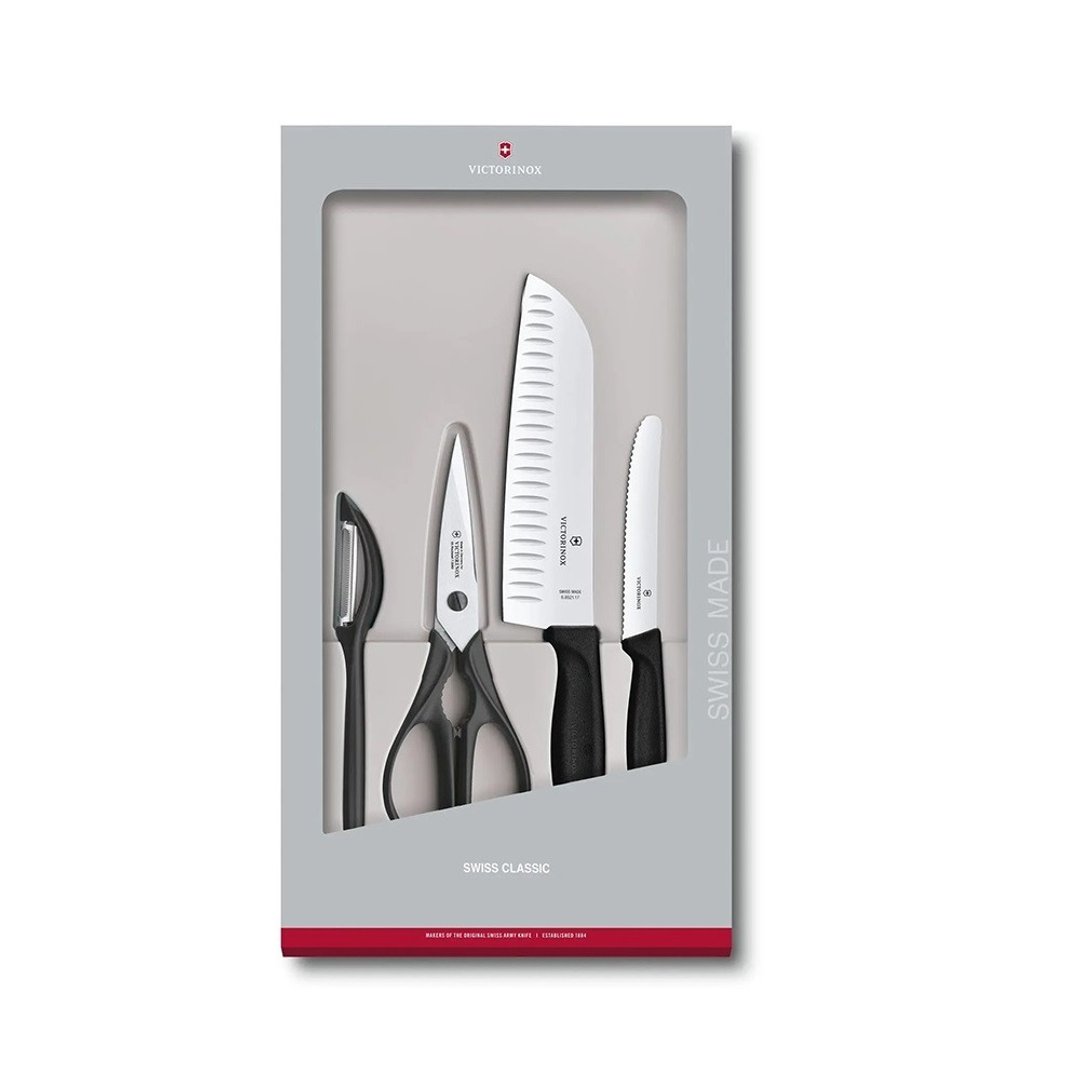 VICTORINOX 瑞士维氏 Swiss Classic 厨具套装4件组 黑 6.7133.4G - 其他 - 不锈钢 黑色