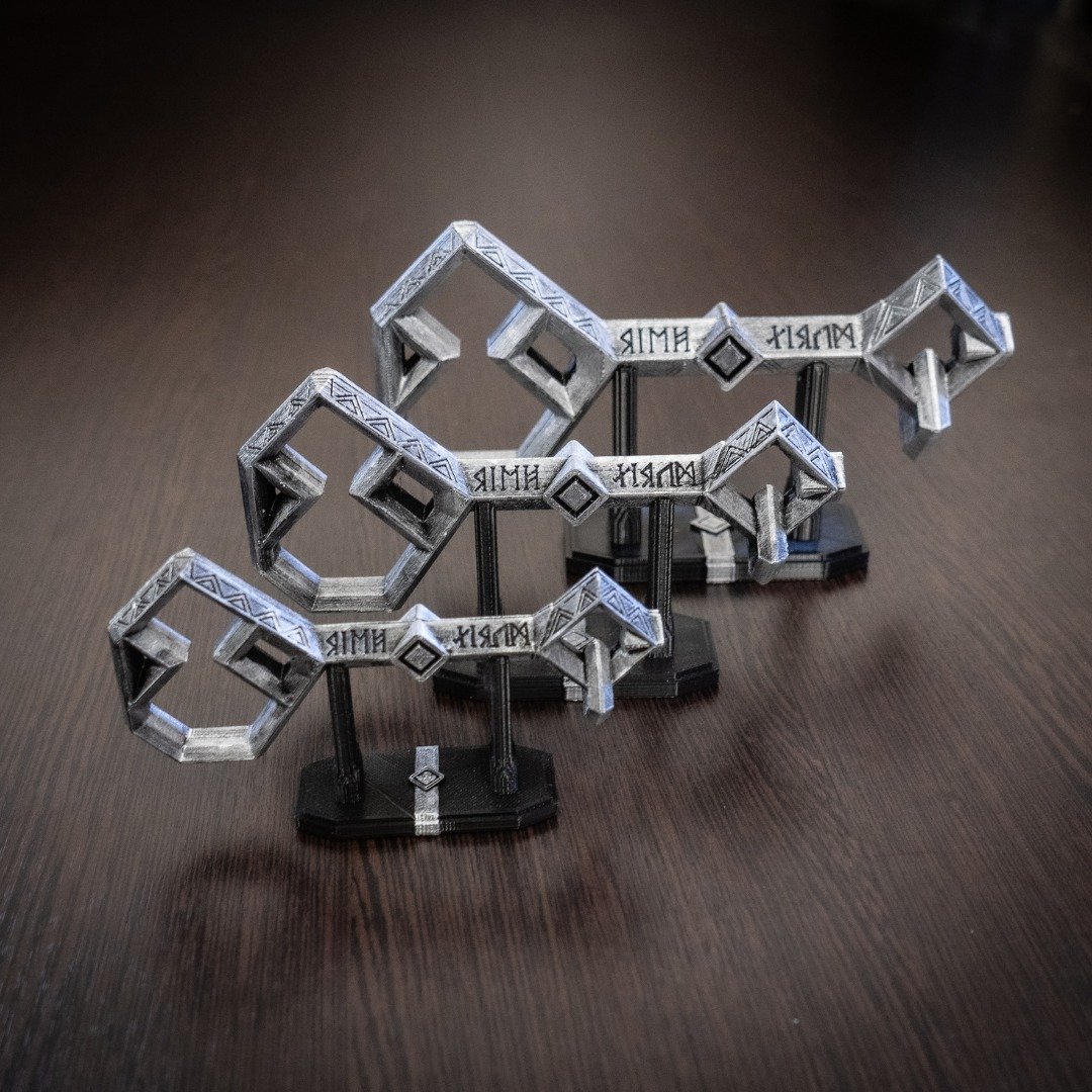 Key to Erebor | Thorin's Key from The Hobbit | Dwarfs Mountain Key - 摆饰 - 塑料 银色