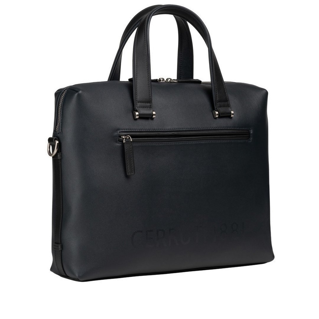 Cerruti 1881 限量2折 顶级小牛皮公文包/斜背包 全新专柜展示品 - 侧背包/斜挎包 - 真皮 黑色