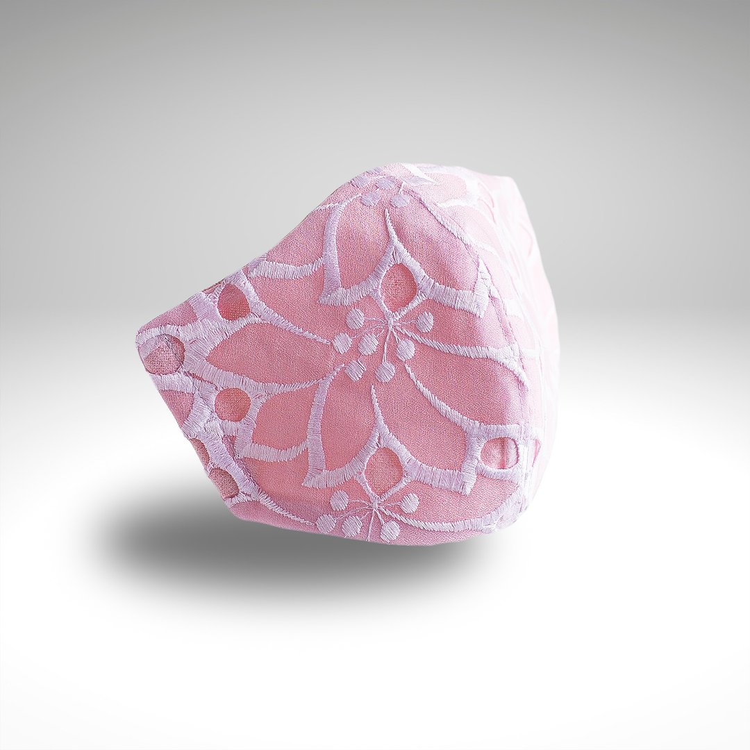 PSNY Flower Cut Pink Lace Pollen Non-woven Filtered Mask FR11 - 口罩 - 棉 粉红色