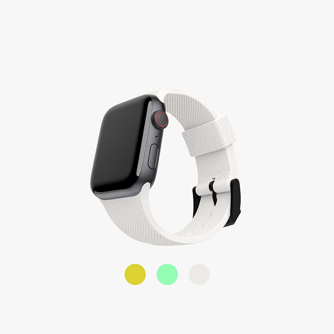 U Apple Watch 38/40/41/42/44/45/46/49mm舒适硅胶表带 绿/黄/白 - 表带 - 硅胶 多色