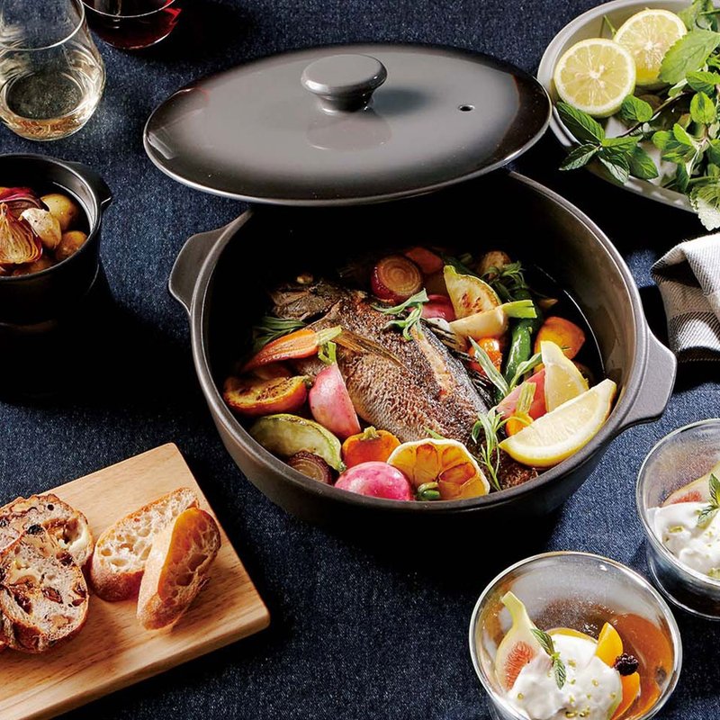 MIYAWO日本宫尾 IH系列导热加强陶土汤锅(可用电磁炉) - 锅具/烤盘 - 其他材质 黑色