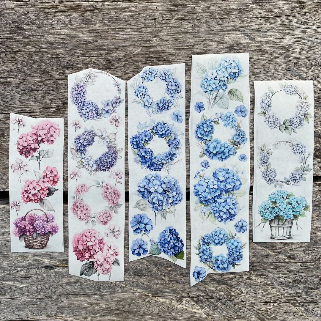 绣球 HYDRANGEA 和纸胶带 - 纸胶带 - 纸 