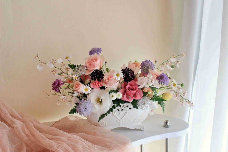 母亲节桌花 鲜花花礼 鲜花盆花  母亲节花礼 - 摆饰 - 植物．花 粉红色