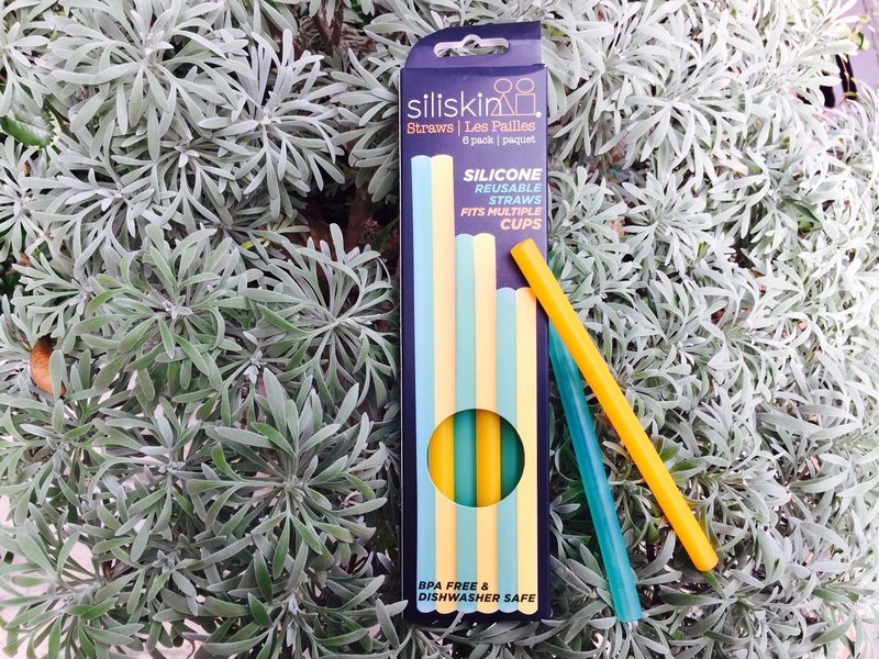 美国silikids 【六入硅胶环保吸管组-三种尺寸】黄绿拍档 - 厨房用具 - 硅胶 黄色